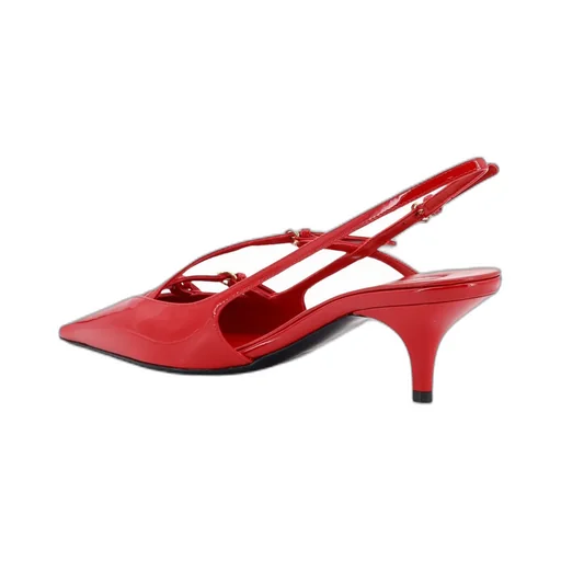 55Mm Patent Slingback Pumps
