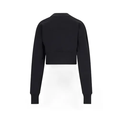 Balmain Logo Printed Crewneck Cropped Sweatshirt