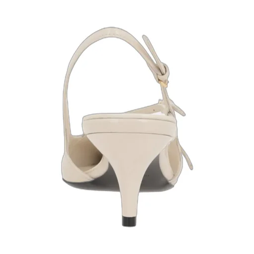 Buckled Patent Slingback Pumps