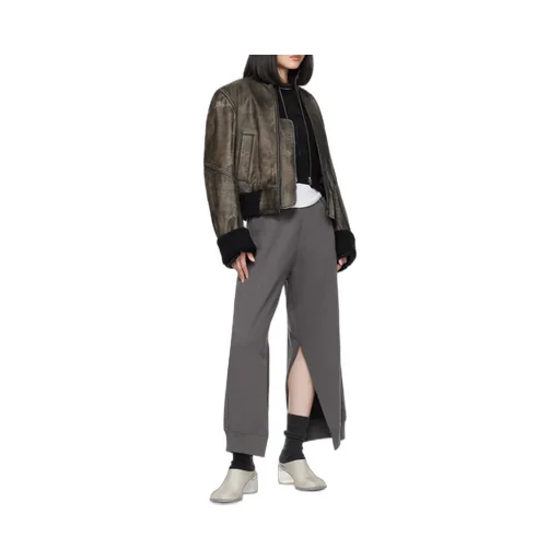 Mm6 Maison Margiela Ribbed-Knit Zipped Cardigan