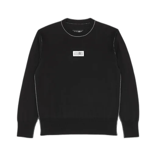 Mm6 Maison Margiela Logo Patch Crewneck Jumper