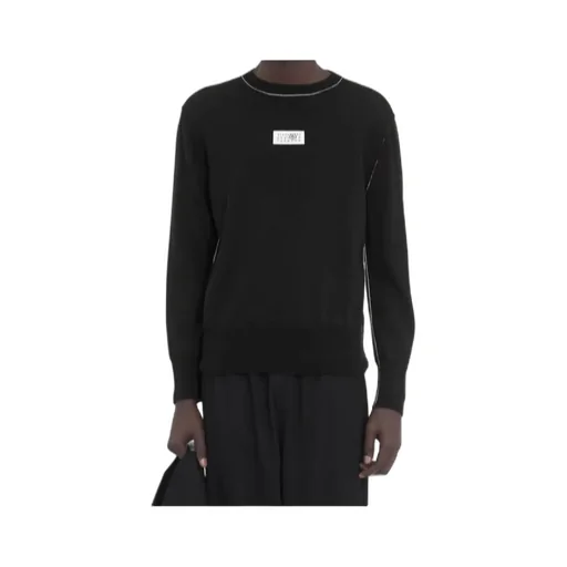Mm6 Maison Margiela Logo Patch Crewneck Jumper