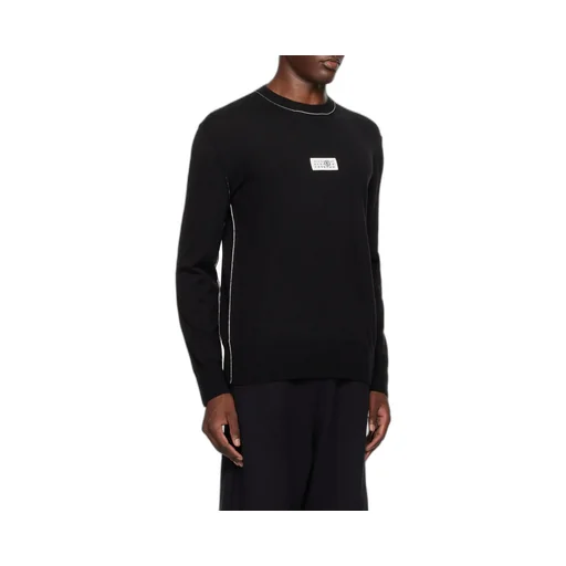Mm6 Maison Margiela Logo Patch Crewneck Jumper
