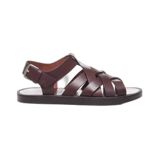 Kumihimo Caged Leather Sandals