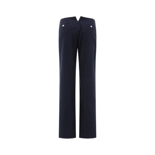 Ines De La Fressange Pinstripe Wide Leg Pants