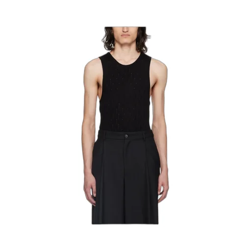 Round Collar Drawn-Down Vest
