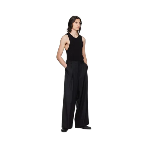 Round Collar Drawn-Down Vest