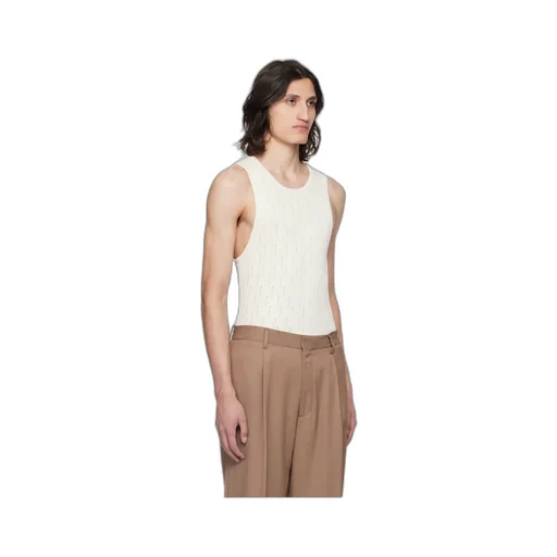 Round Collar Drawn-Down Vest