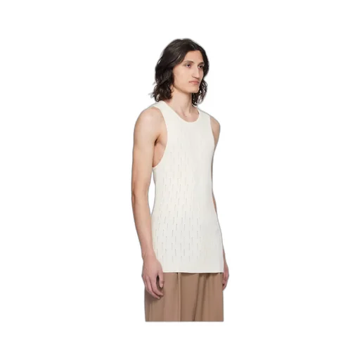 Round Collar Drawn-Down Vest