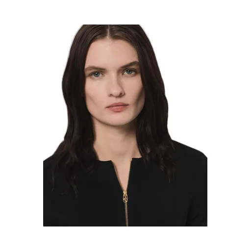 Double-Slit Zipper Shirt With Hem