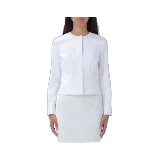 Peplum-Hem Cropped Jacket