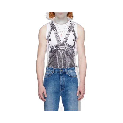 Vest-Print Sleeveless Top