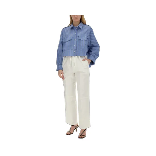 Victoria Beckham Drawstring Straight Leg Trousers