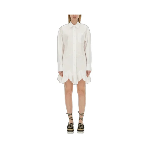 Stella Mccartney Ruffled Mini Shirt Dress