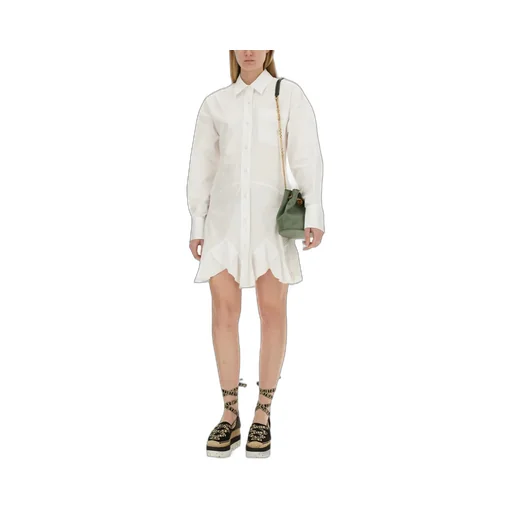 Stella Mccartney Ruffled Mini Shirt Dress