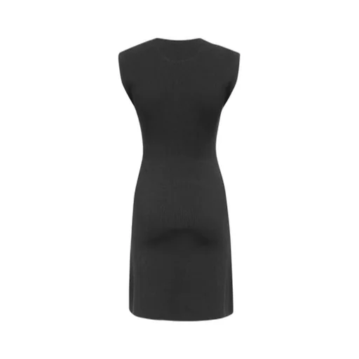 Cut-Out Ribbed Knit Mini Dress