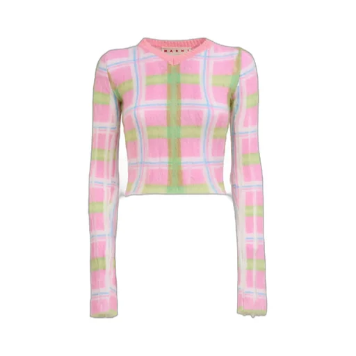 Check-Print Brushed-Finish Jumper