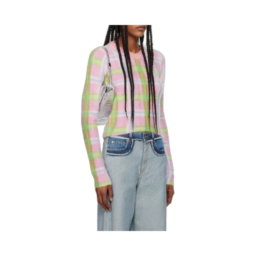Check-Print Brushed-Finish Jumper