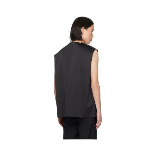 Rough-Edged Detail Vest