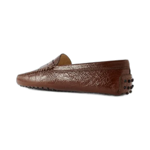Pleated Bright-Faced Flat Shoes