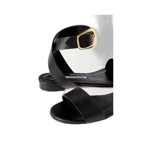 Buckle Ankle Strap Flat-Soled Sandals