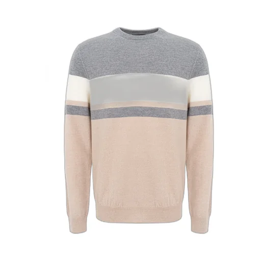 Peserico Stripe-Detailed Crewneck Jumper