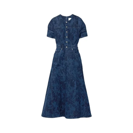Round-Collar Short-Sleeve Dress