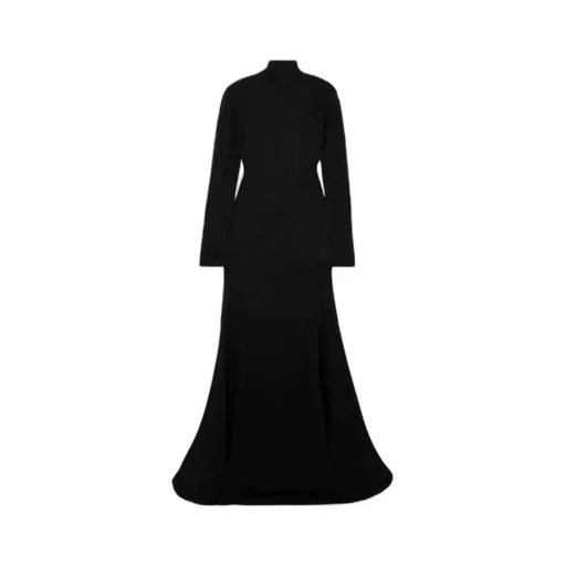 High-Necked And Long-Sleeved Dress