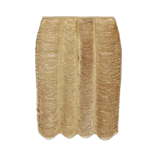 Fringed Scalloped Miniskirt
