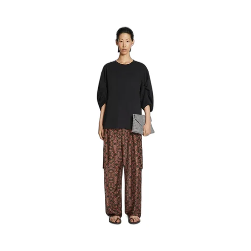 Dries Van Noten Pattern Printed Satin Cargo Pants