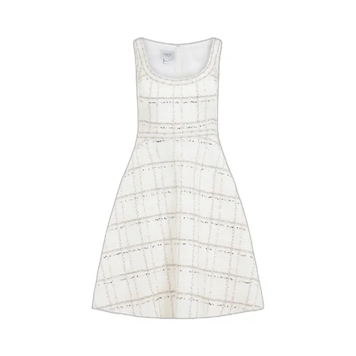 Flared Bouclé Mini Dress