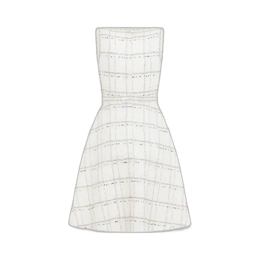 Flared Bouclé Mini Dress