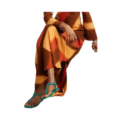 Knot-Trimmed Flat Sandals