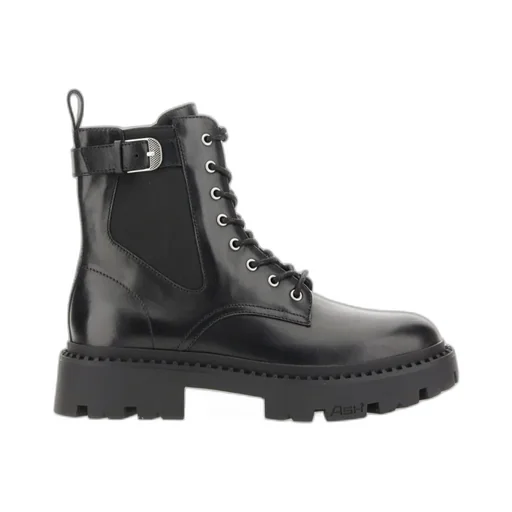 Round-Head Laced Short Boots