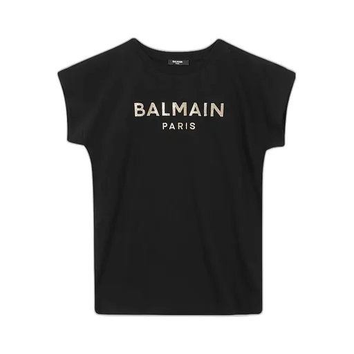 Balmain Kids Logo Embellished Crewneck T-Shirt
