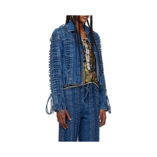 Long-Sleeved Denim Coat