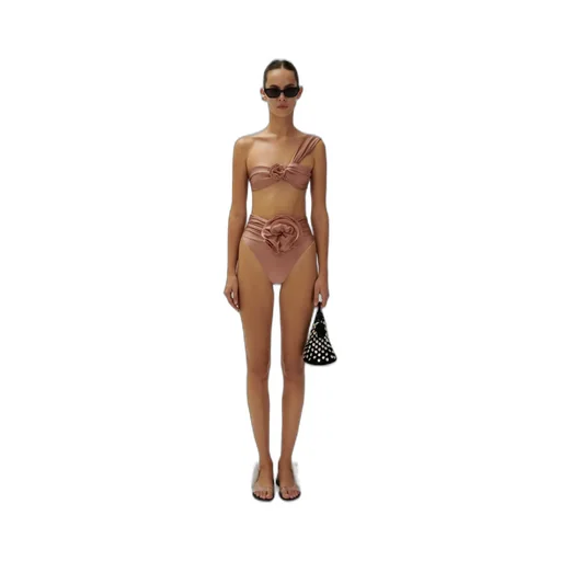 Magda Butrym One Shoulder Flower Swim Top