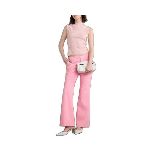 Flared Crepe Trousers