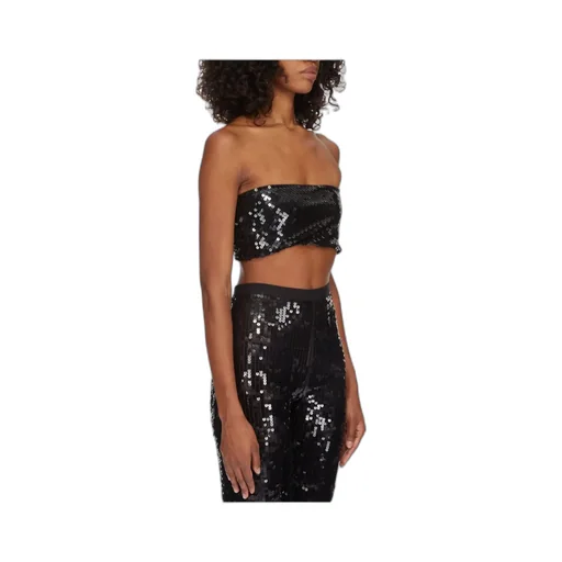 Rick Owens Lilies Sequinned Cropped Bandeau Top