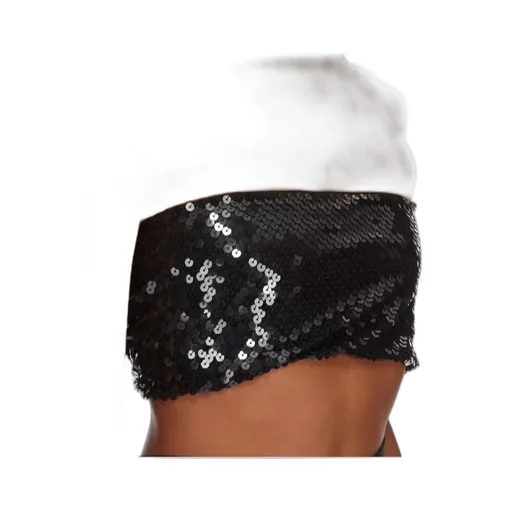 Rick Owens Lilies Sequinned Cropped Bandeau Top