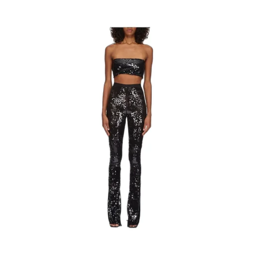 Rick Owens Lilies Sequinned Cropped Bandeau Top