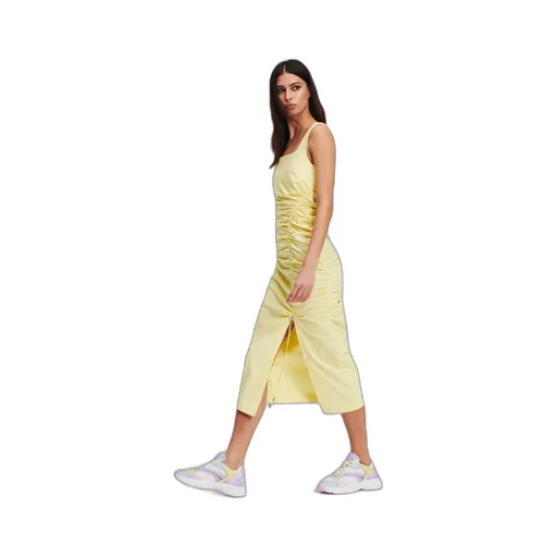 Draped Stretch-Cotton Dress