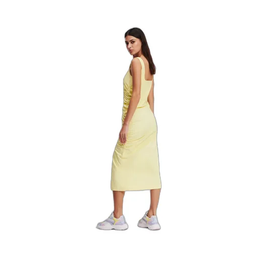 Draped Stretch-Cotton Dress