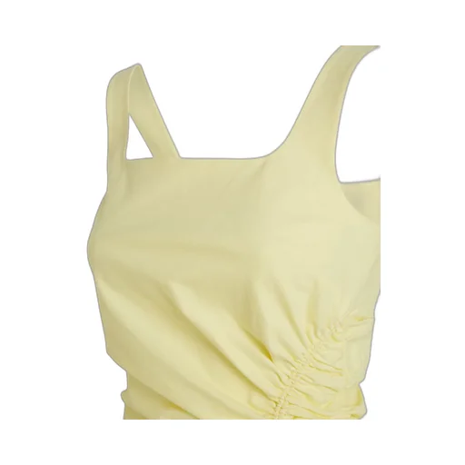 Draped Stretch-Cotton Dress