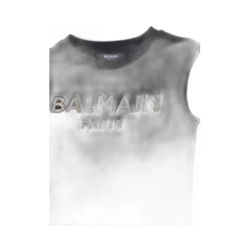 Balmain Kids Logo Embellished Sleeveless Dress