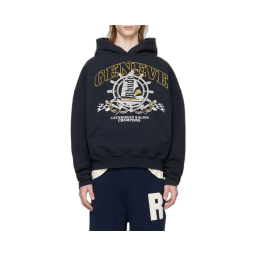 Rhude Drop Shoulder Nautical Printed Hoodie