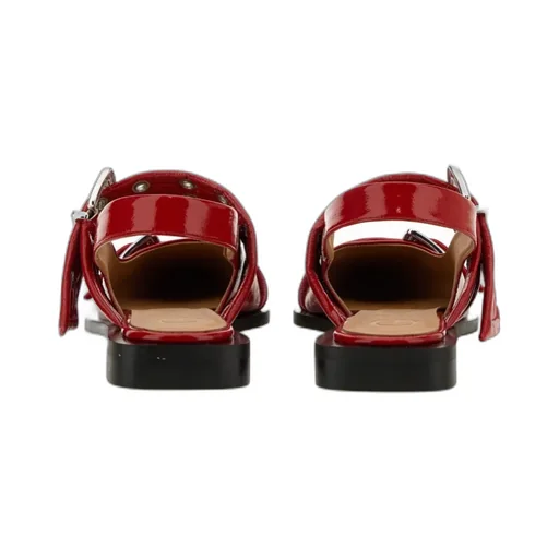 Ganni Feminine Buckle Slingback Ballerinas