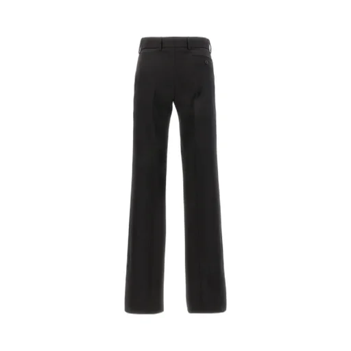 Mid-Rise Wide-Leg Tailored Trousers