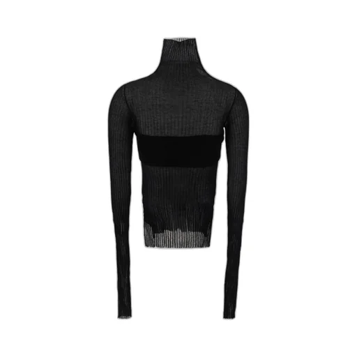 High-Neck Ribbed Top