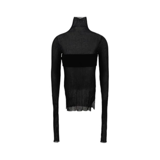 High-Neck Ribbed Top